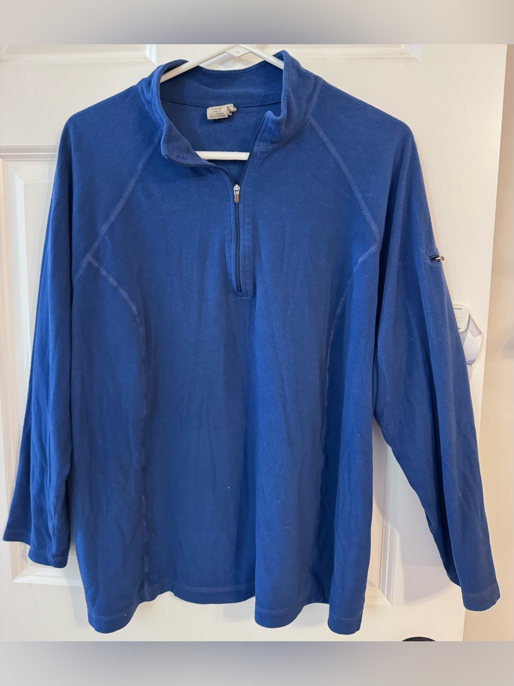 L.L.Bean Lightweight Fitness Fleece Vintage  3/4 Zip Women’s 2X Blue